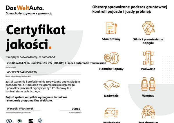 Volkswagen ID.Buzz cena 199900 przebieg: 9700, rok produkcji 2022 z Krzeszowice małe 326